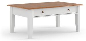 Konferenční stolek, borovice, barva bílá - dub, kolekce Belluno Elegante
