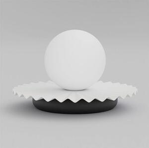 Stolní lampa UMBRA LN1 – bílá / černá, sklo, 1× G9, šířka 20 cm