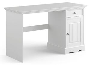 Psací stůl jednoduchý, borovice, barva bílá, kolekce Belluno Elegante