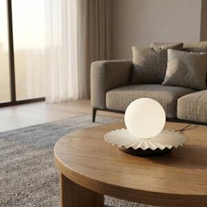 Stolní lampa UMBRA LN1 – bílá / černá, sklo, 1× G9, šířka 20 cm