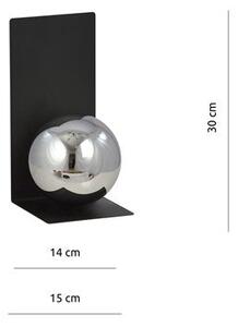 Nástěnné svítidlo FORM 6 – černé, grafitové sklo, 1× E14, šířka 15 cm