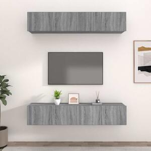 TV skříňky 4 ks šedé sonoma 80 x 30 x 30 cm kompozitní dřevo 3114188