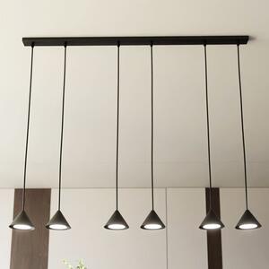 Závěsné svítidlo ELIT 6 – černé, 6× GX53, šířka 116 cm