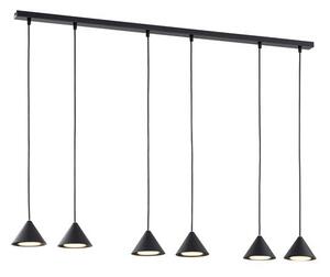 Závěsné svítidlo ELIT 6 – černé, 6× GX53, šířka 116 cm