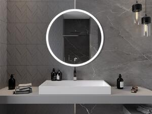 Mexen Oro, kulaté LED podsvícené koupelnové zrcadlo 90 cm, 6000K, topná podložka proti zamlžování, 9824-090-090-611-00