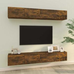 Nástěnné TV skříňky 4 ks kouřový dub 100 x 30 x 30 cm 3114195