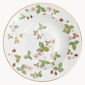 Hluboký talíř z kostního porcelánu's dekorativním okrajem Wild Strawberry