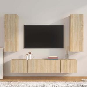 4dílný set TV skříněk dub sonoma kompozitní dřevo 3114200