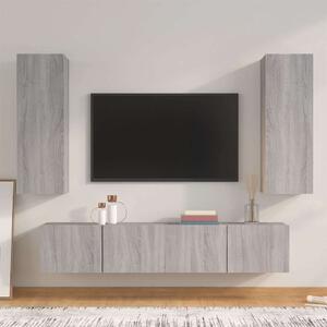 4dílný set TV skříněk šedý sonoma kompozitní dřevo 3114204