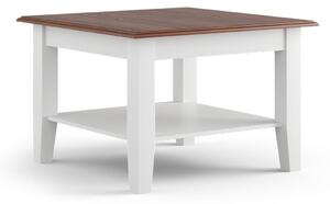 Konferenční stolek malý, borovice, barva bílá - ořech, kolekce Belluno Elegante