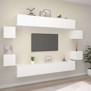 8dílný set TV skříněk bílý kompozitní dřevo 3114222