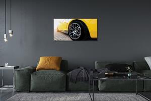 Obrazy na plátně žluté auto 100x50 cm