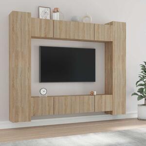 8dílný set TV skříněk dub sonoma kompozitní dřevo 3114232