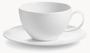 Šálek na čaj's podšálkem z kostního porcelánu Gio