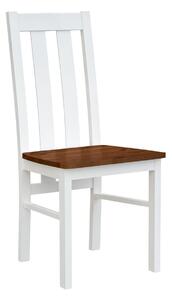 Židle 10, buk, barva bílá - ořech, kolekce Belluno Elegante