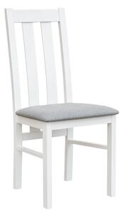 Židle 10, buk, barva bílá - látkový sedák, kolekce Belluno Elegante
