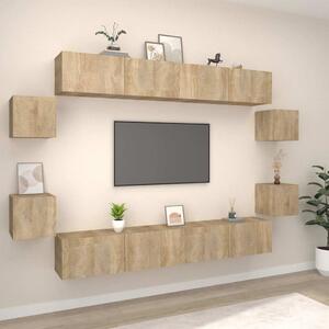 8dílný set TV skříněk dub sonoma kompozitní dřevo 3114224