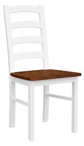 Židle 01 buk, barva bílá - ořech, kolekce Belluno Elegante