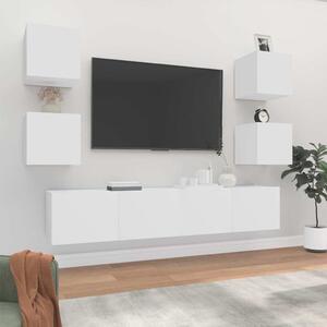 6dílný set TV skříněk bílý kompozitní dřevo 3114254