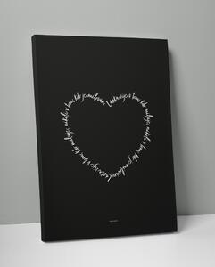 Plakát Srdce Bílá A4 - 21 x 29,7 cm - pololesklý saténový papír o gramáži 200 g\/m²
