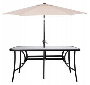 Zahradní stůl 150x90 cm SPRINGOS TOSCANA GF1014 černý