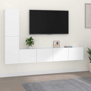 4dílný set TV skříněk bílý kompozitní dřevo 3114310