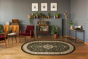 Makro Abra Oválný koberec ROYAL ADR 521 Klasický zelený Rozměr: 200x290 cm