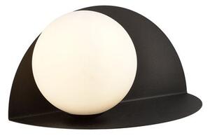 Nástěnné svítidlo FORM 7 – černé, bílé sklo, 1× E14, šířka 30 cm