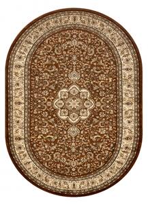 Makro Abra Oválný koberec ROYAL ADR 521 Klasický hnědý Rozměr: 100x180 cm