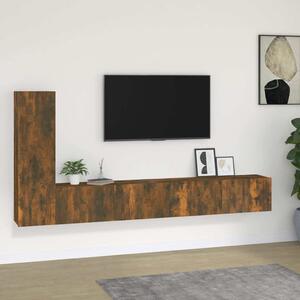 3dílný set TV skříněk kouřový dub kompozitní dřevo 3114323