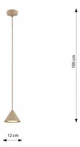 Závěsné svítidlo ELIT 1 – moka, 1× GX53, šířka 12 cm
