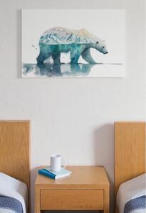 Obraz na plátně - Polární medvěd, ledovec FeelHappy.cz Velikost obrazu: 210 x 140 cm