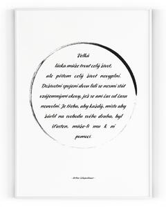 Plakát Citát Bílá A4 - 21 x 29,7 cm - pololesklý saténový papír o gramáži 200 g\/m²