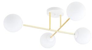 Stropní svítidlo MAGNUM 4 – bílé, opálové sklo, 4× E14, šířka 75 cm