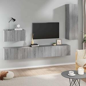 4dílný set TV skříněk šedý sonoma kompozitní dřevo 3114332