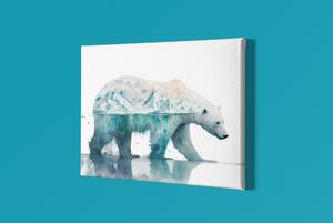 Obraz na plátně - Polární medvěd, ledovec FeelHappy.cz Velikost obrazu: 210 x 140 cm