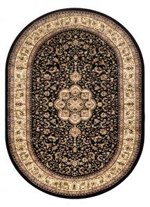 Makro Abra Oválný koberec ROYAL ADR 521 Klasický černý Rozměr: 150x250 cm