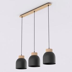 Závěsné svítidlo VIGO 3 – černé, 3× E27, šířka 84 cm
