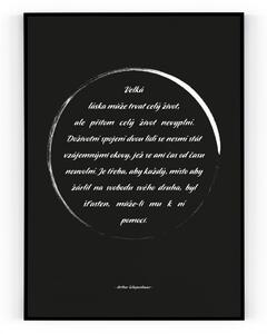 Plakát / Obraz Citát Černá Pololesklý saténový papír 30 x 40 cm