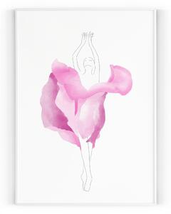 Plakát / Obraz Baletka 30 x 40 cm Pololesklý saténový papír