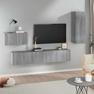 4dílný set TV skříněk šedý sonoma kompozitní dřevo 3114340