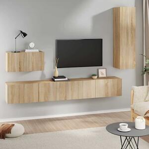 4dílný set TV skříněk dub sonoma kompozitní dřevo 3114328