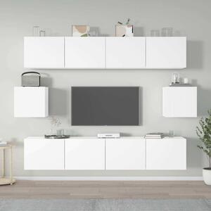 6dílný set TV skříněk bílý kompozitní dřevo 3114358