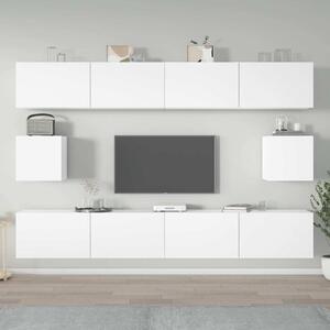 6dílný set TV skříněk bílý kompozitní dřevo 3114366