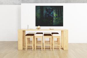 Obraz na plátně - Černý panter (puma) v lese FeelHappy.cz Velikost obrazu: 150 x 100 cm