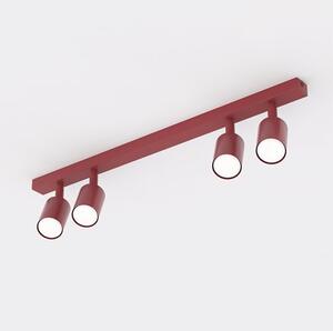 Stropní svítidlo FLASH 4 – vínové, 4× GU10, šířka 70 cm