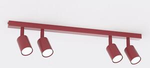 Stropní svítidlo FLASH 4 – vínové, 4× GU10, šířka 70 cm