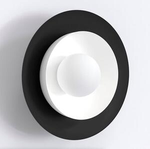 Nástěnné svítidlo POPPI K1 – černé / bílé, sklo, 1× G9, šířka 30 cm