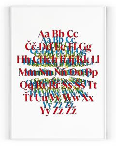 Plakát / Obraz Abeceda Pololesklý saténový papír A4 - 21 x 29,7 cm