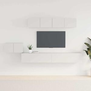 5dílný set TV skříněk bílý kompozitní dřevo 3114430
